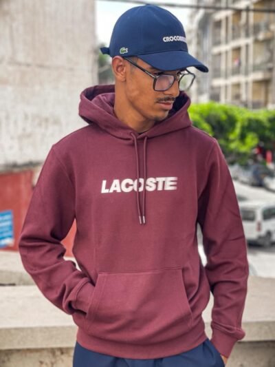 SWEAT SHIRT LACOSTE TEXTURE ROUGE